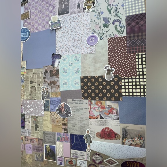 Junk Journal Ephemera Kit: Mixed Retro - Pinup Purple Edition - Picture 10 of 10